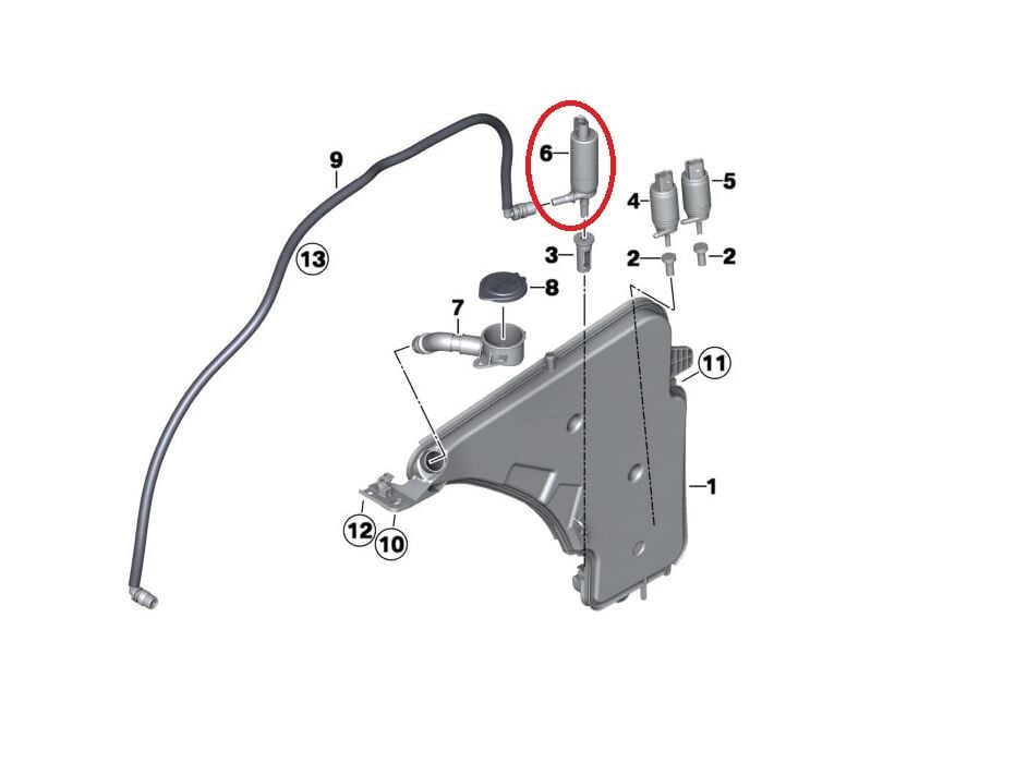 BMW 1-3-5 SERİSİ FAR YIKAMA MOTORU F10.F20.F30.E70 YAN SANAYİ