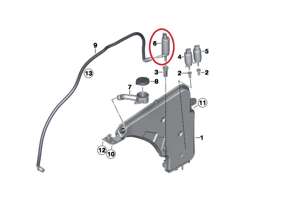 BMW 1-3-5 SERİSİ FAR YIKAMA MOTORU F10.F20.F30.E70 YAN SANAYİ