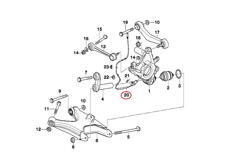 BMW 7 SERİSİ ARKA ABS SENSÖRÜ E38.E.M. YAN SANAYİ