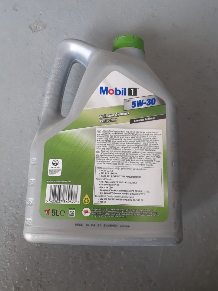 YAĞ MOTOR YAĞI ESP 5W30 5 LİTRE BÜTÜN ARAÇLAR MOBİL