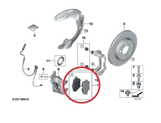 BMW 2 - X1 SERİSİ ÖN FREN BALATASI F45.F48.G30 FEBİ
