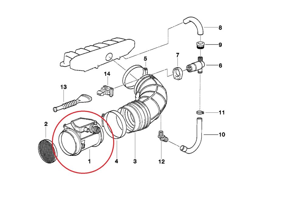 BMW 3-5 SERİSİ HAVA AKIŞMETRE E34.E36.M50 YAN SANAYİ