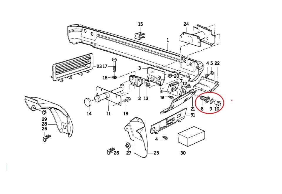 BMW 5 SERİSİ TAMPON BRAKET BURCU  TAKIM E34 YAN SANAYİ