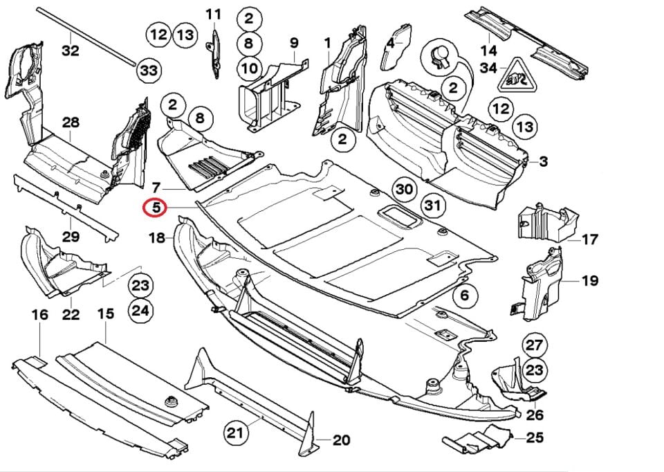 BMW 5 SERİSİ MOTOR ALT MUHAFAZA BAKALİTİ E60.M54 YAN SANAYİ
