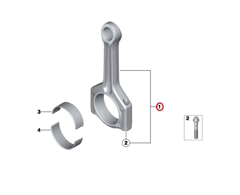 BMW 1-3 SERİSİ PİSTON KOLU F20.F30.R55.R56.N13 YAN SANAYİ