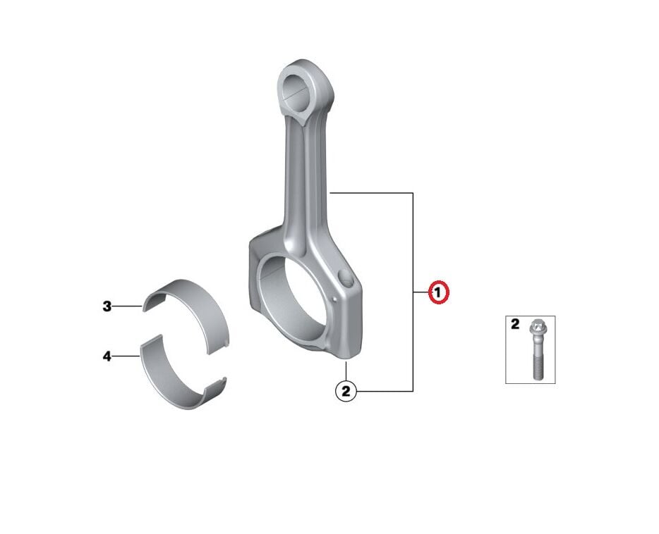 BMW 1-3 SERİSİ PİSTON KOLU F20.F30.R55.R56.N13 YAN SANAYİ