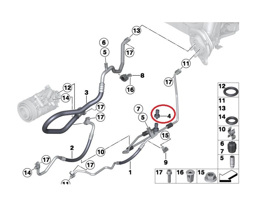 BMW 3-5 SERİSİ A/C MÜŞÜRÜ F10.E87.E46.E90.E60 ORJİNAL