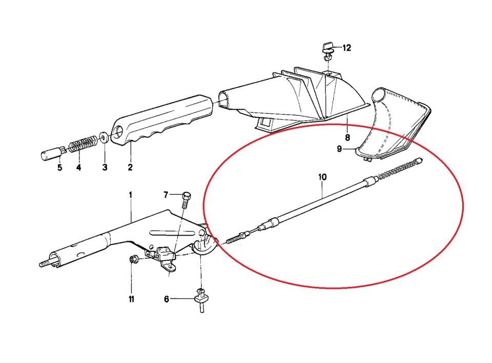 BMW 5 SERİSİ EL FREN TELİ E34 YAN SANAYİ