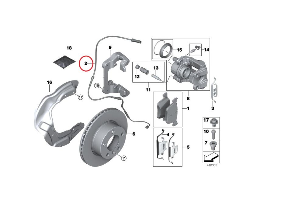 BMW 1-3 SERİSİ ÖN BALATA İKAZ FİŞİ F20.F30 YAN SANAYİ