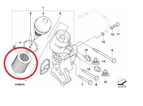 BMW 3 -5 SERİSİ YAĞ FİLTRESİ OX154D E36.E46.E39.E60.M52.M54 BOSCH
