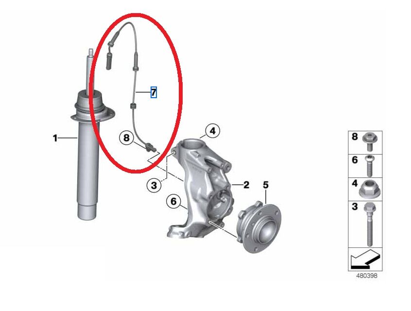 BMW 3-4 SERİSİ ÖN ABS DSC SENSÖRÜ SİYAH F20.F30.F32.F36 SWAG