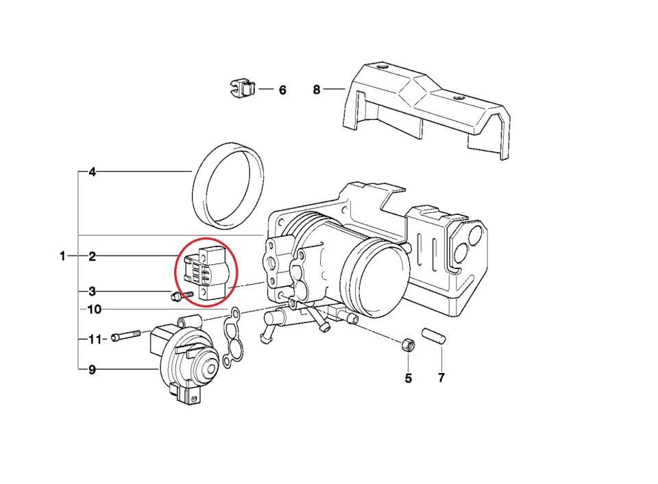 BMW 3-5 SERİSİ GAZ KELEBEK SENSÖRÜ POTANSİYEL METRE E30.E36.E34.E39.M42.M43.M44.M50.M52 YAN SANAYİ