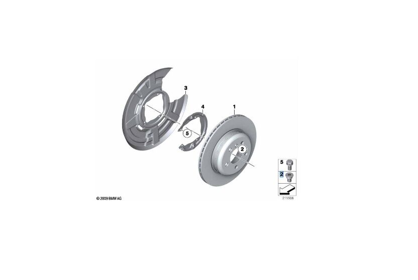 BMW 5 SERİSİ ARKA FREN AYNASI TAKIM F10.F11 BOSCH