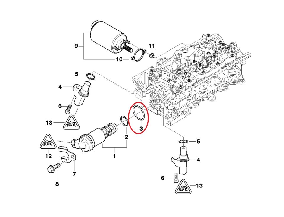 BMW 3-5 SERİSİ ELEKTİRİKLİ VALF ORİNGİ E46.E90.E60.E70.E83 ORİJİNAL