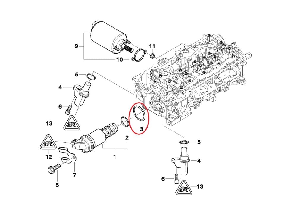 BMW 3-5 SERİSİ ELEKTİRİKLİ VALF ORİNGİ E46.E90.E60.E70.E83 ORİJİNAL